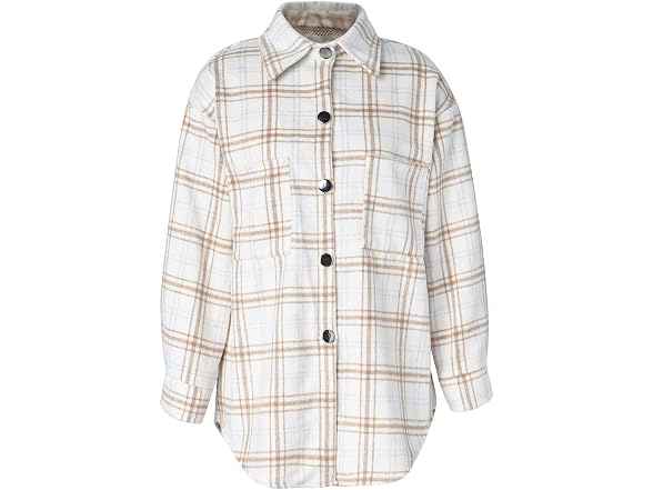 Nufiwi Women (M) Casual Flannel Shirt Down Top