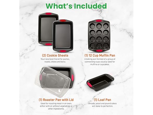 NutriChef 6-Piece Baking Pan Set