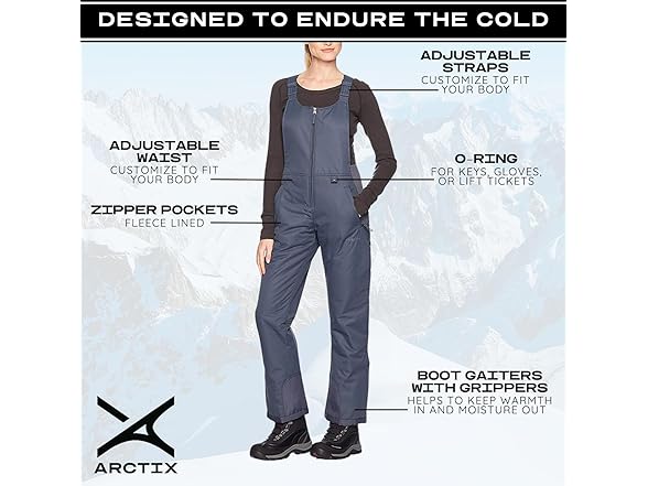 Arctix Womens Essential Insulated Bib Overalls