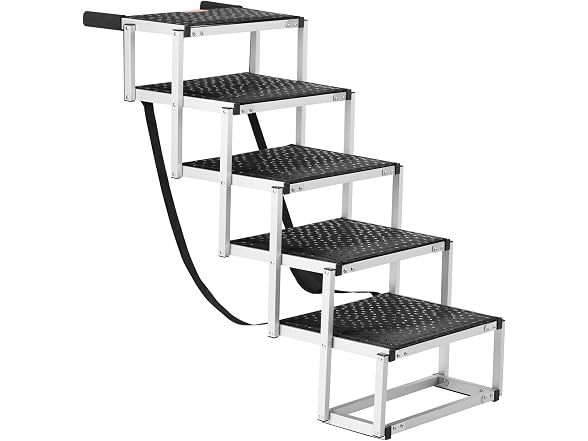 VEVOR Dog Stair for Cars, Wide 4-step