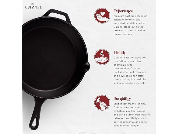 Cuisinel 12-Inch Cast Iron Skillet