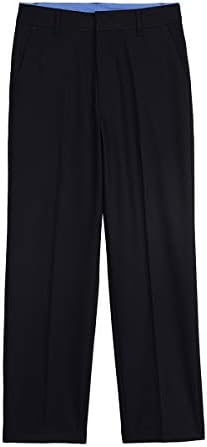 IZOD Boys' Big Bi-Stretch Flat Front Dress Pant, Blue Indigo, 14