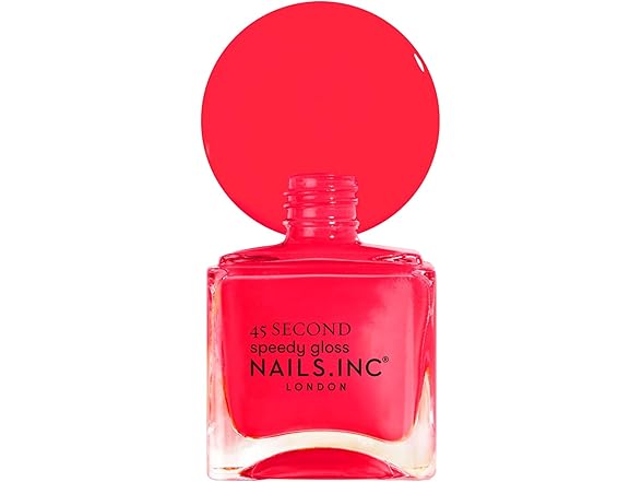 Nails Inc 45 Second Speedy Gloss, Coral Pink, 0.47 Fl Oz