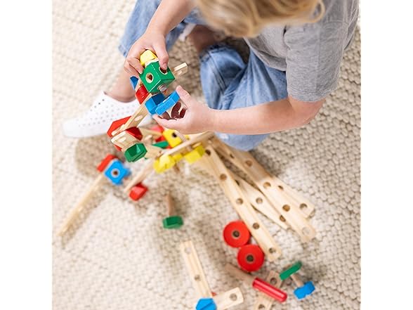 Melissa & Doug Wooden Construction Building Set