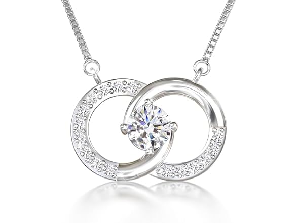 TKJ Plated Interlocking Circle Necklace
