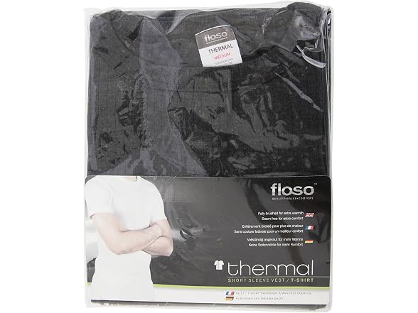Floso Men (S) Thermal Underwear Short Vest Top