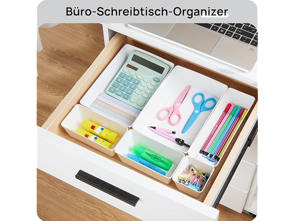 Vtopmart White 25 Pack Plastic Drawer Organizers