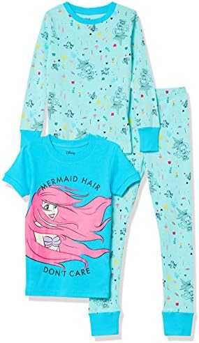 Spotted Zebra Girl's Disney Star Wars Marvel Frozen Princess Snug-Fit Cotton Pajamas 4-Piece