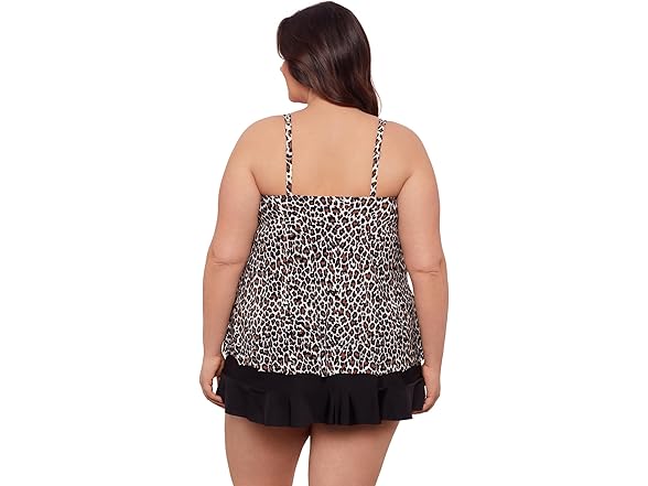 Aqua Green Women Keyhole High Neck Full Swim Top