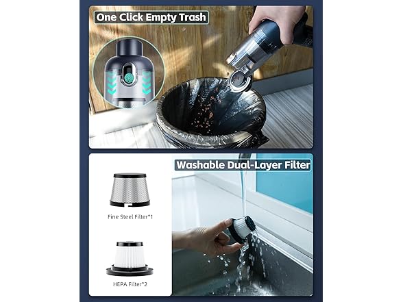 Cordless Car Vacuum & Air Duster 80W