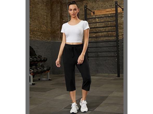 Culayii Women (L) Capris High Waist Comfy Pants