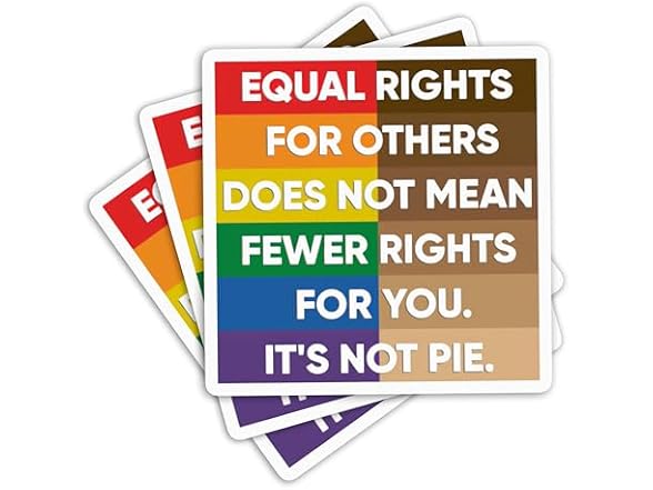 Generic Set 3Pcs Equal Rights Stickers