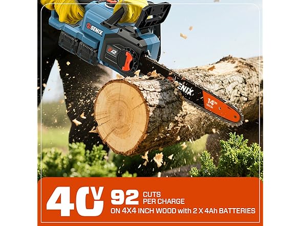 SENIX CSX2-M2 40V 14" Electric Chainsaw, Cordless (Open Box)