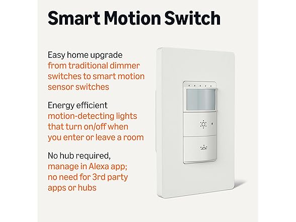 Smart Motion Dimmer Switch White