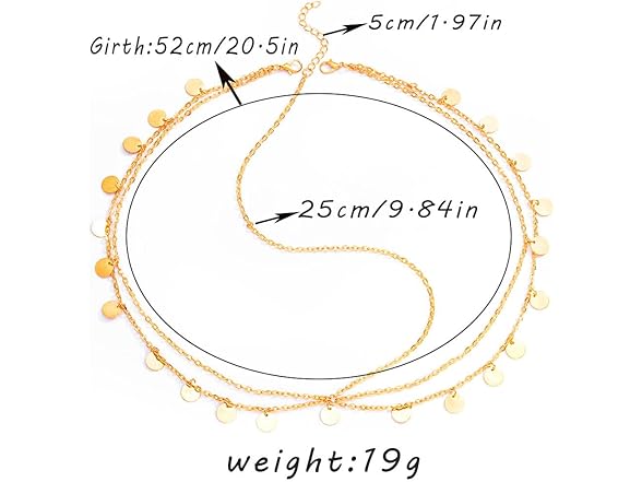 Urieo Gold Headpiece, Sequin Head Chain