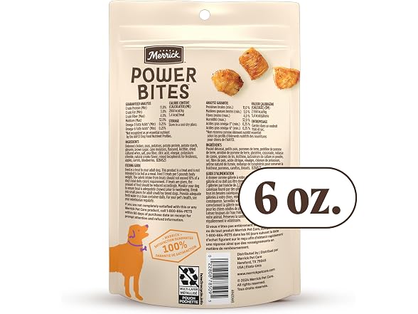 Merrick Power Bites Chicken Treats, 6oz