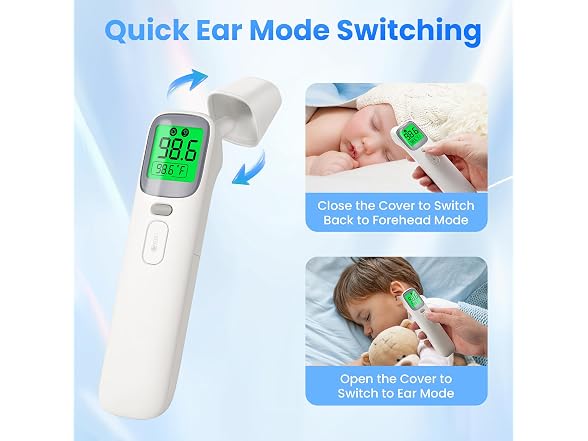 TIZZIOR 3-in-1 Ear Forehead Thermometer