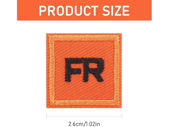 CLINTT 10Pcs FR Iron on Patches, Orange