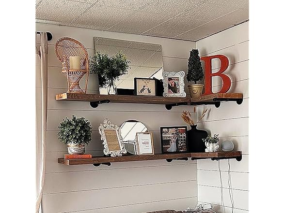 6 Pack Pipe Shelf Brackets 10 Inch