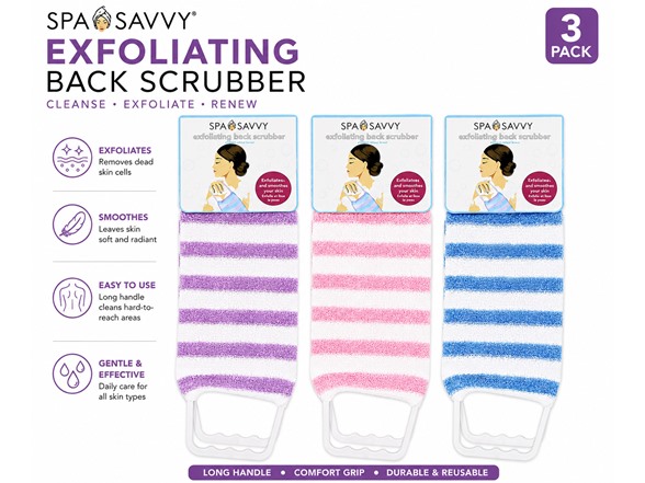 3-PK Shower Back Scrubber