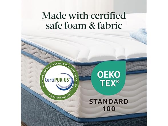 ZINUS 8" (New Version) Spring Sensation Hybrid Queen Mattress