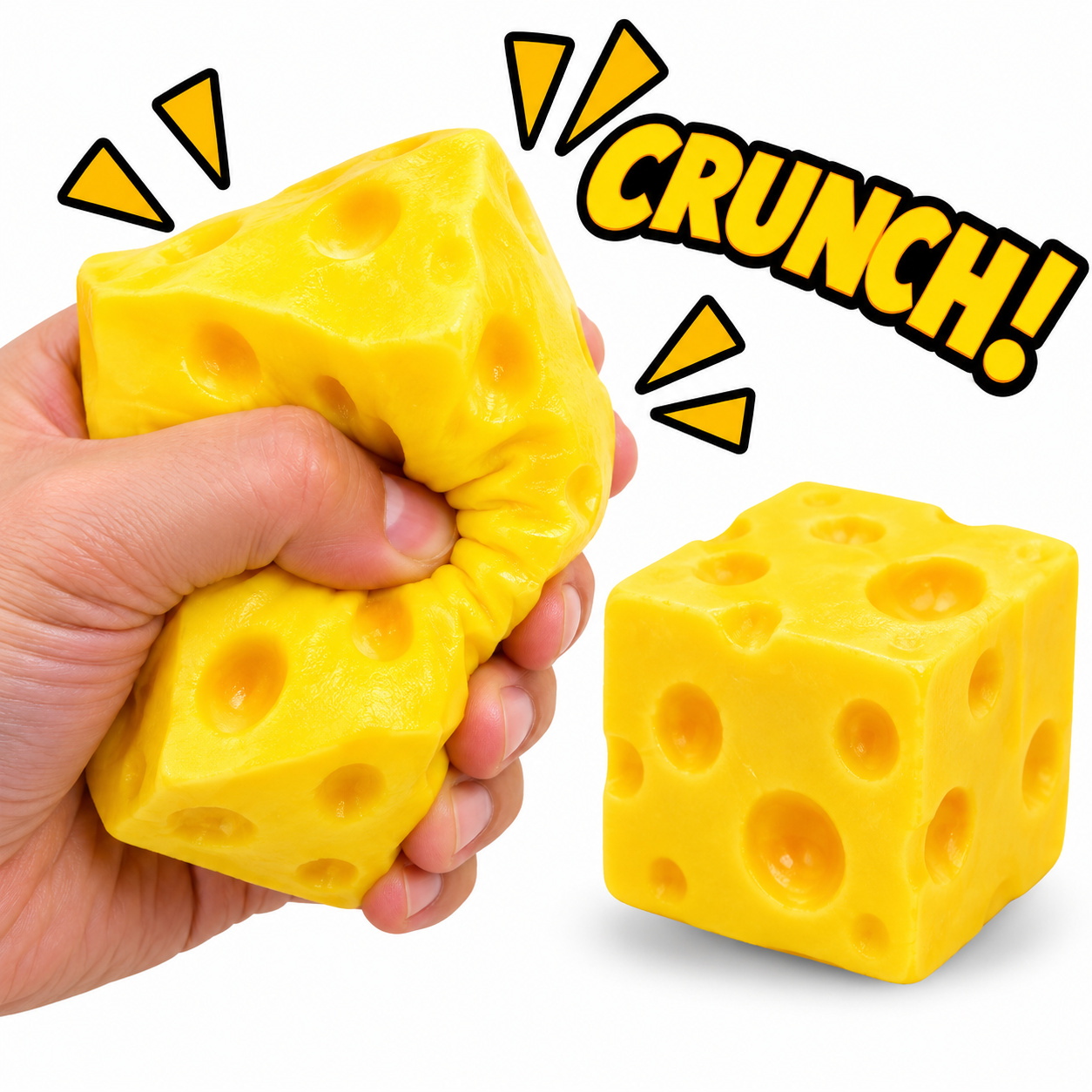 Cheese Block Crunch Squishy 2Pk - Gallery 4