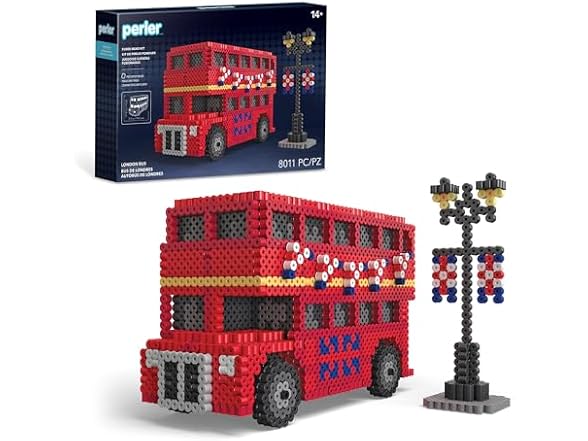 Perler London Bus 3D Fused Bead Kit