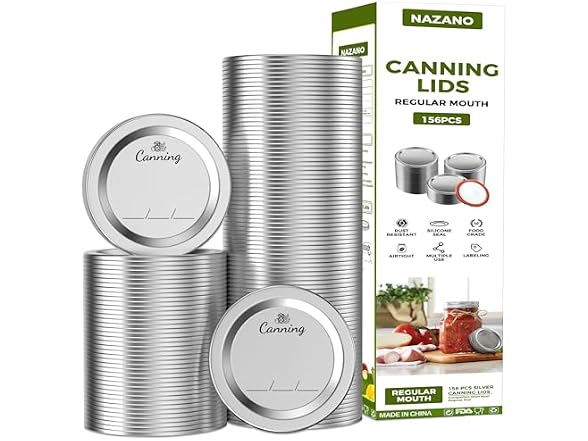 Nazano 156pcs Canning Lids