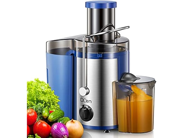 Qcen 500W Centrifugal Juicer Blue