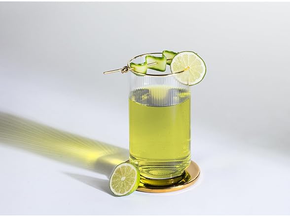 Abbott Collection Tight Vertical Optic Highball with Gold