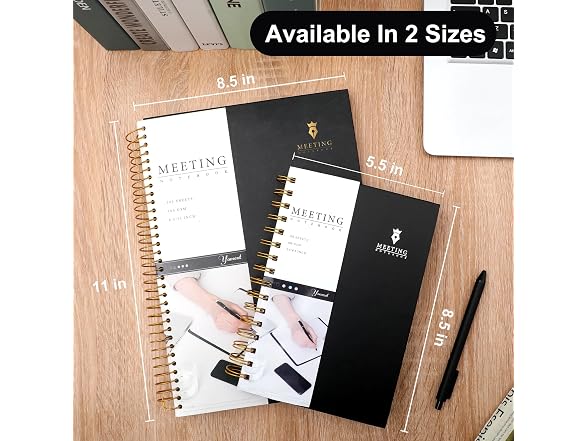 Meeting Notebook for Work with Action Items Hardcover