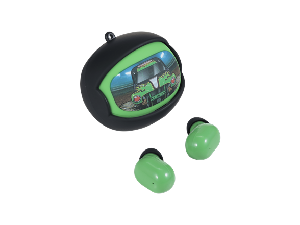 Grave Digger TWS Earbuds w/ Flip Case