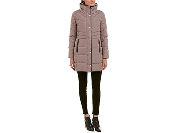 Cole Haan Down Coat w/Bib Cashew M