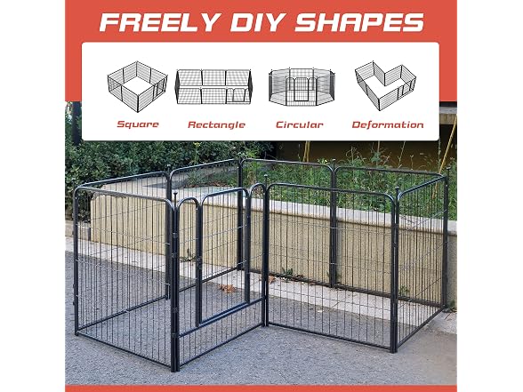 Dog Playpen (8 Panels, 32 Inch) Height in Heavy Duty