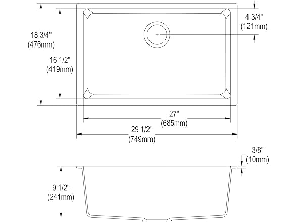 Elkay Quartz Classic 29-1/2" Single Bowl Undermount