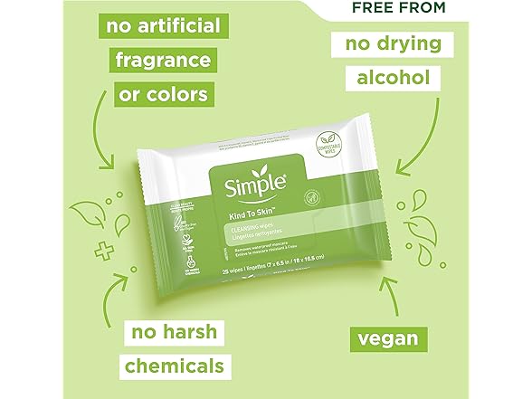 Simple Kind to Skin Facial Wipes Gentle