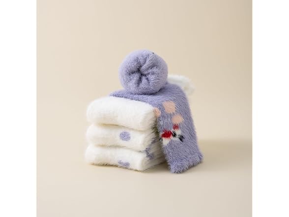 WaziHou Women Fuzzy socks slipper 