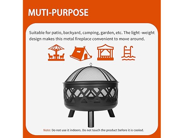 Red Mountain Valley 30'' Outdoor Wood Burning Fire Pit