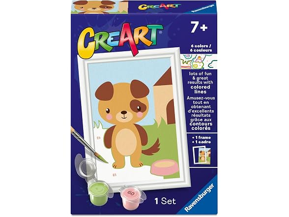 Ravensburger CreArt Cute Puppy Paint‑by‑Number