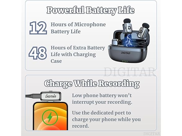 Wireless Lavalier Mic w/ Charging Case