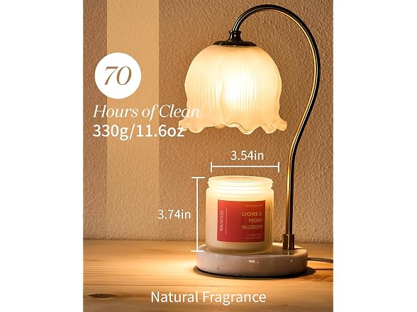 Scented Candle, 70-Hour Burn Time