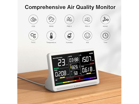 YNAK 16-in-1 Air Quality Monitor Indoor