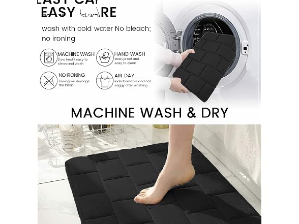 Memory Foam Bath Mat, Large 32''x20'' Ultra