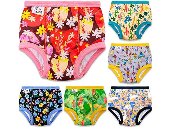 Max 6 Packs Training Underwear Girls 2T