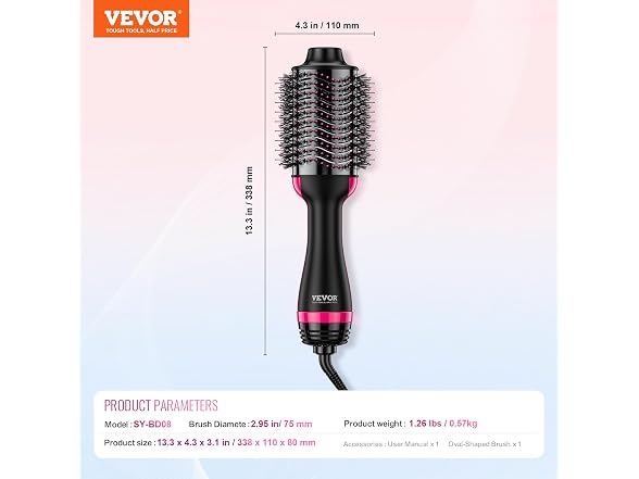 VEVOR Hair Blow Dryer Brush