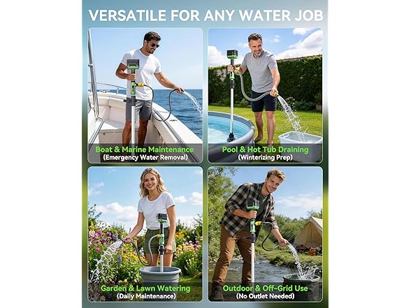 J-KU Cordless Stick Water Transfer Pump