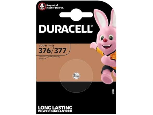 (2 Pack) Duracell 377 Watch Battery