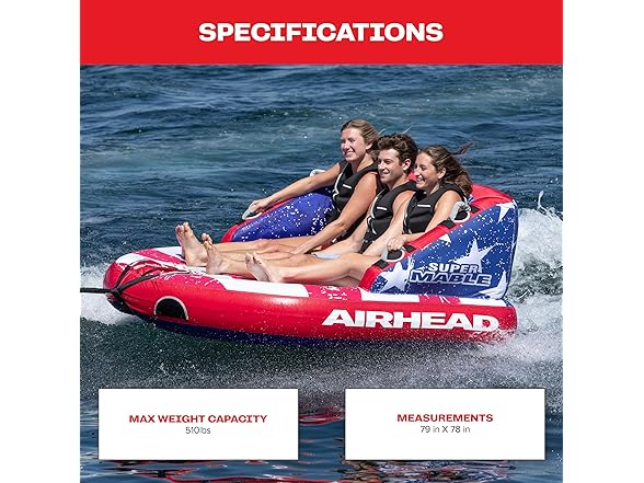 Airhead Super Mable 3-Person Towable Tube