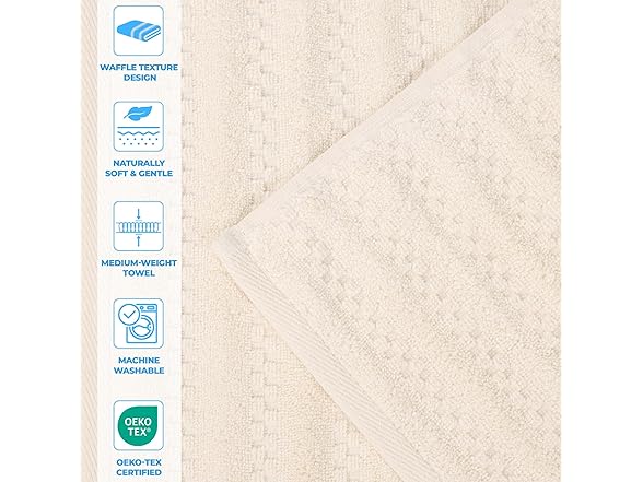 Superior 2PC Zuma Zero Twist Bath Sheets, Ivory