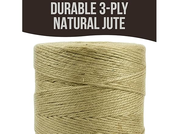 820 Yd. Touch of Nature Macramé 3 Ply Natural Jute Cording